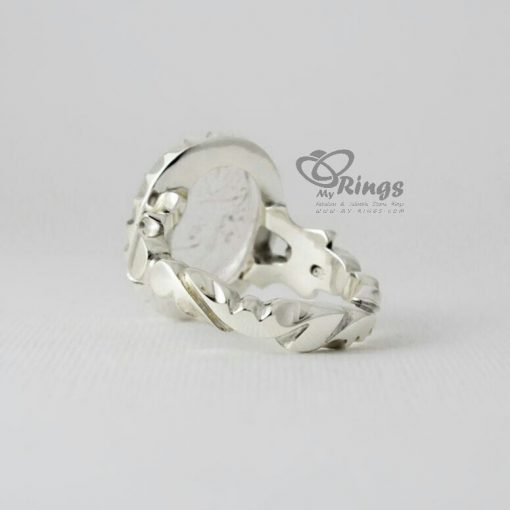 Handmade Silver Ring With Real High-Quality Dur Al Najaf MR0003