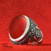 Red Yemeni Agate with Handmade Silver Ring MR0019