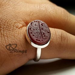 Handmade Silver Ring With Original Brown Yemeni Aqeeq MR0029