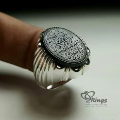 Handmade Silver Ring With Original Black Yemeni Agate Jaz MR0037