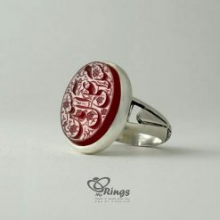 Handmade Silver Ring With Original Red Yemeni Agate