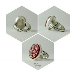 Handmade Silver Ring With Original Red Yemeni Agate MR0062