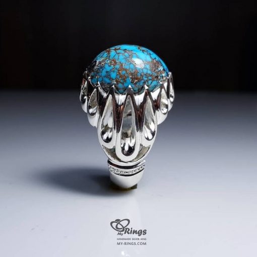 Nishapur Feroza With Handmade Silver Ring MR0077