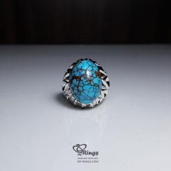 Exquisite Feroza With Handmade Silver Ring MR0083