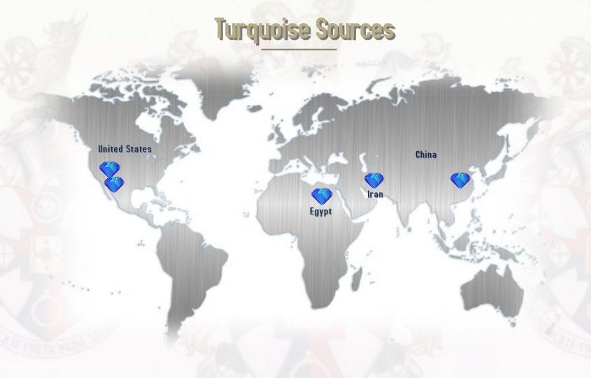 Turquoise Sources in the world