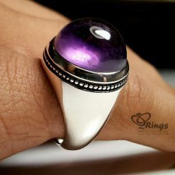 Natural Amethyst Stone With Silver 925 Ring MR0100