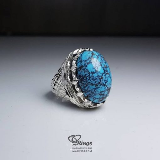 Natural Turquoise With Handmade Silver 925 Ring MR0103
