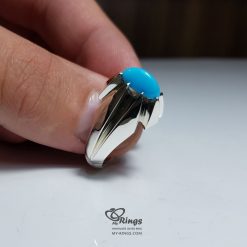 Original Nishapur Turquoise With Handmade Silver 925 Ring MR0105
