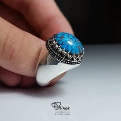 Unique Neyshaburi Turquoise With Handmade Silver 925 Ring MR0106