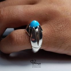 Natural Feroza With Silver 925 Ring MR0111