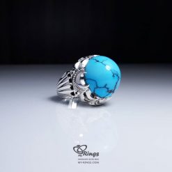 Unique Natural Turquoise With Silver 925 Ring