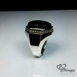 Black Yemeni Agate With Silver 925 Ring MR0123