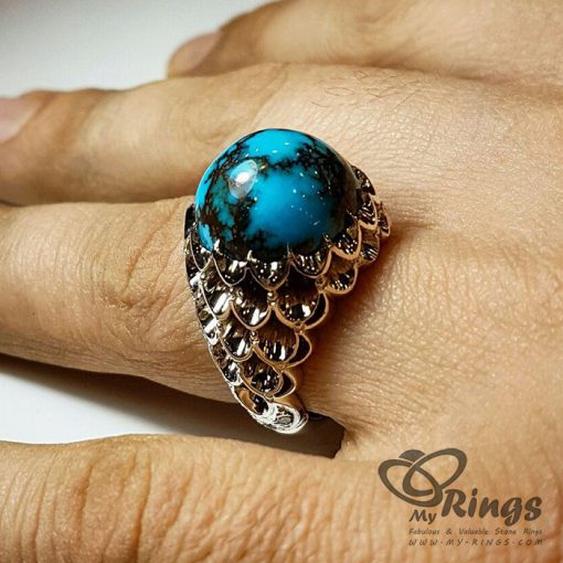 Shajar Turquoise And Handmade Silver 925 Ring