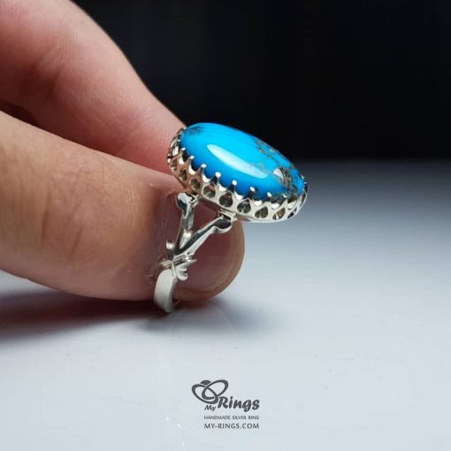 Natural Shajar Turquoise And Handmade Silver 925 Ring