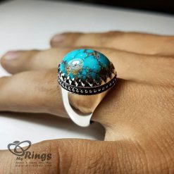 Nishapur Shajar Feroza And Handmade Silver 925 Ring