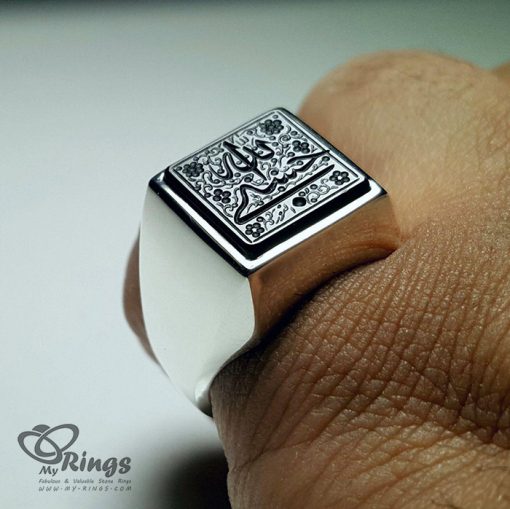 Black Yemeni Akeek With Silver 925 Ring