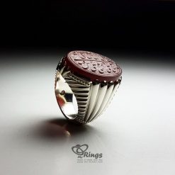 Red Yemeni Agate With Silver 925 Ring