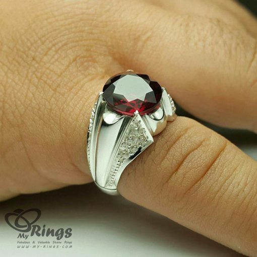 Natural Red Ruby With First Class Handmade Silver Ring