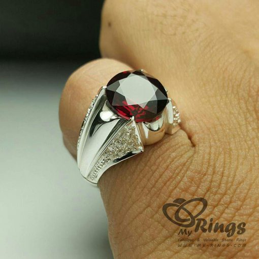 Natural Red Ruby With First Class Handmade Silver Ring