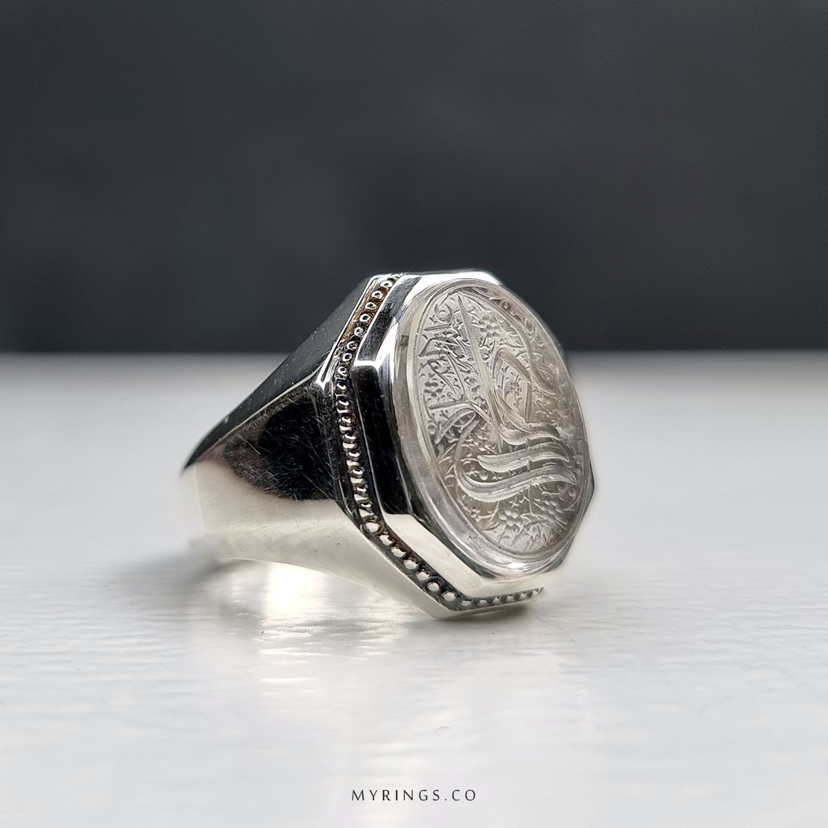 Original Najaf Dor With Handmade Silver Ring MR0225 - MyRings Boutique