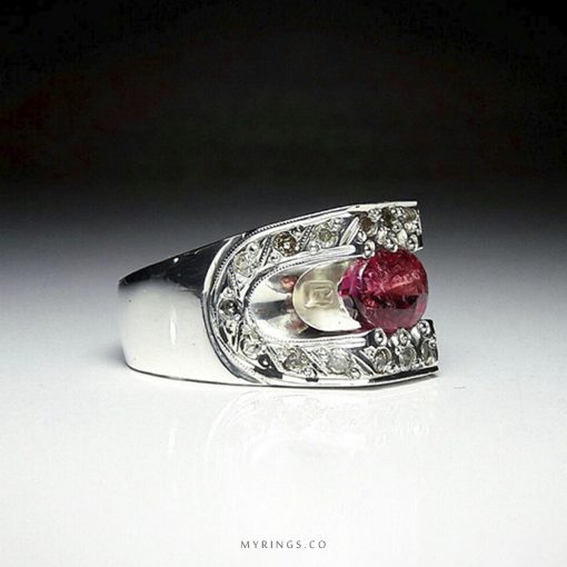 Natural Tourmaline With Silver 925 Ring