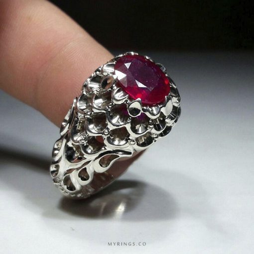 Special Songea Ruby With Silver 925 Ring