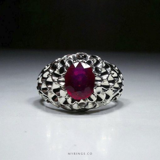 Special Songea Ruby With Silver 925 Ring