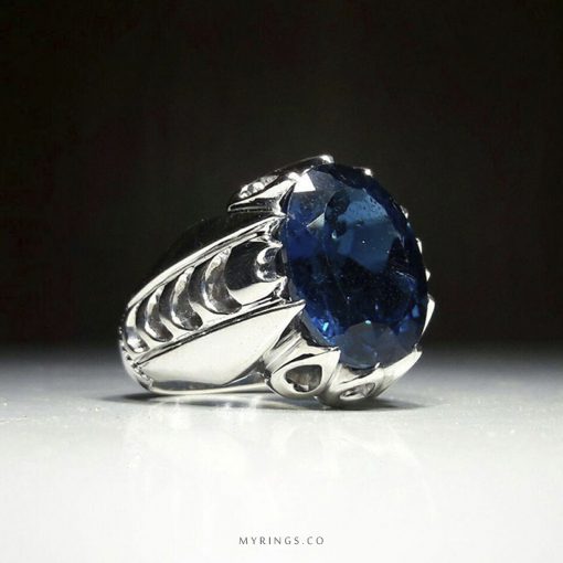 Natural London Topaz With Handmade Silver Ring