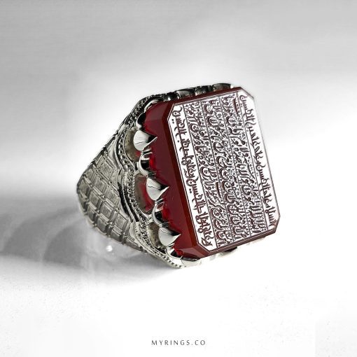 Super lux Yemeni Aqeeq With Handcrafted Sterling Silver Ring